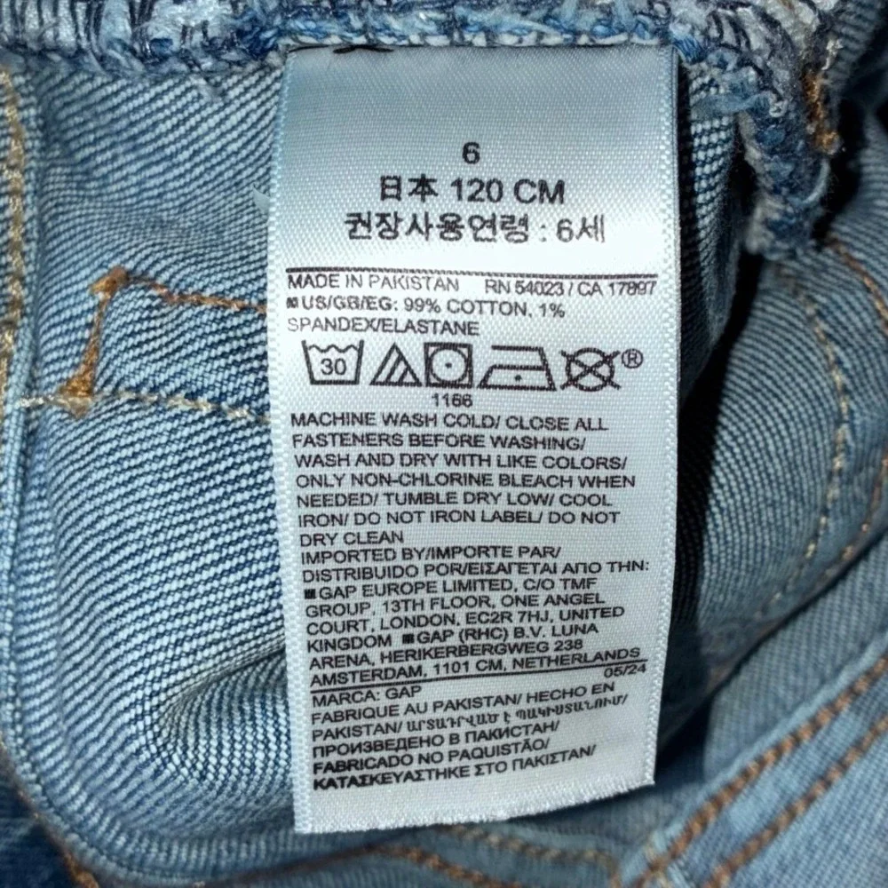 Gap Kids 70s Flare Jeans Light Wash Studded High Rise Boho Size 6